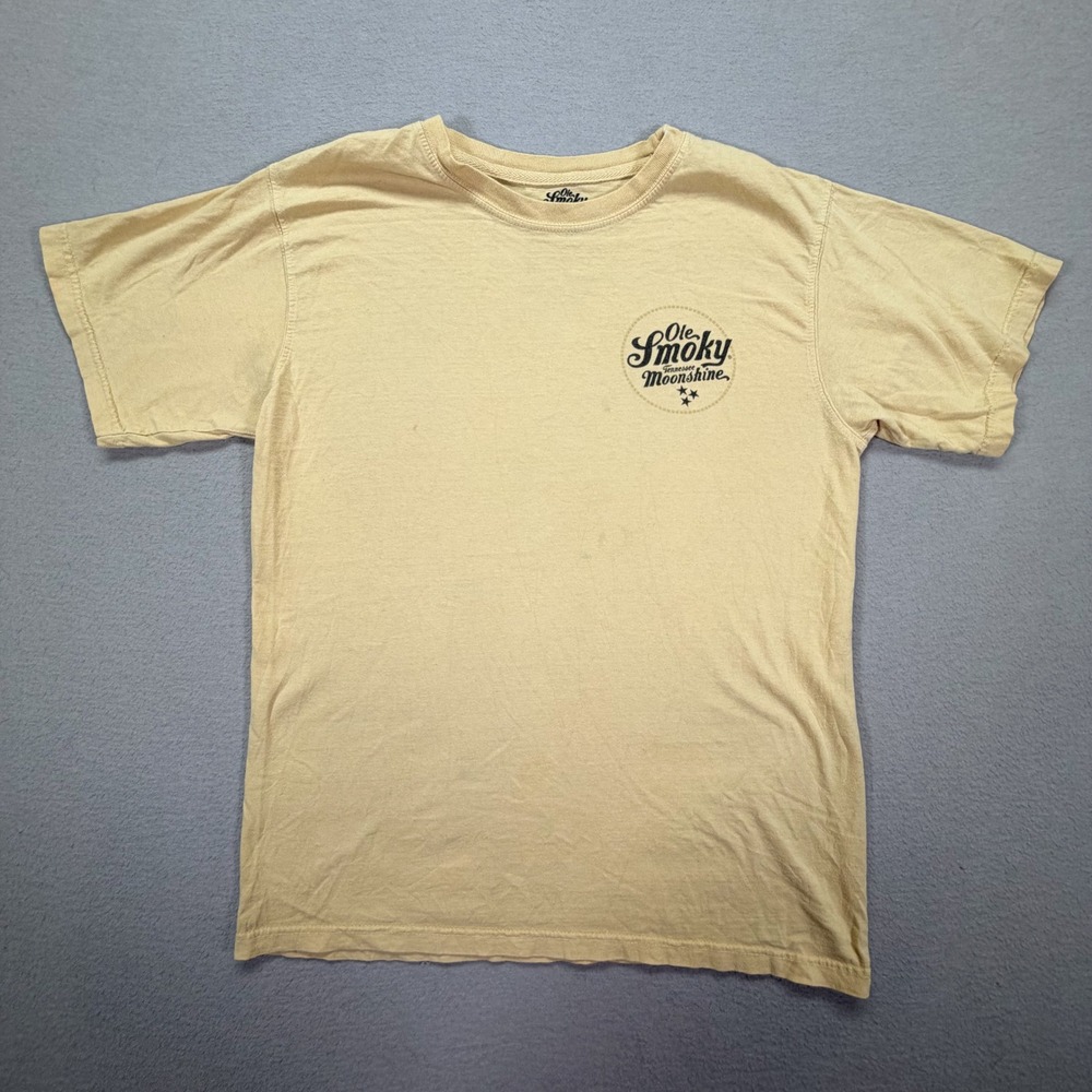 Ole Smoky Mens T-Shirt Regular Fit Tan Sunflower Graphic Logo‎ Small